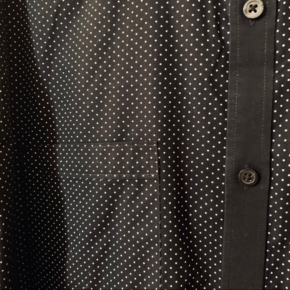 Men’s XL 17- 17 1/2 Fitted Polka Dot Button Shirt - Picture 6 of 14